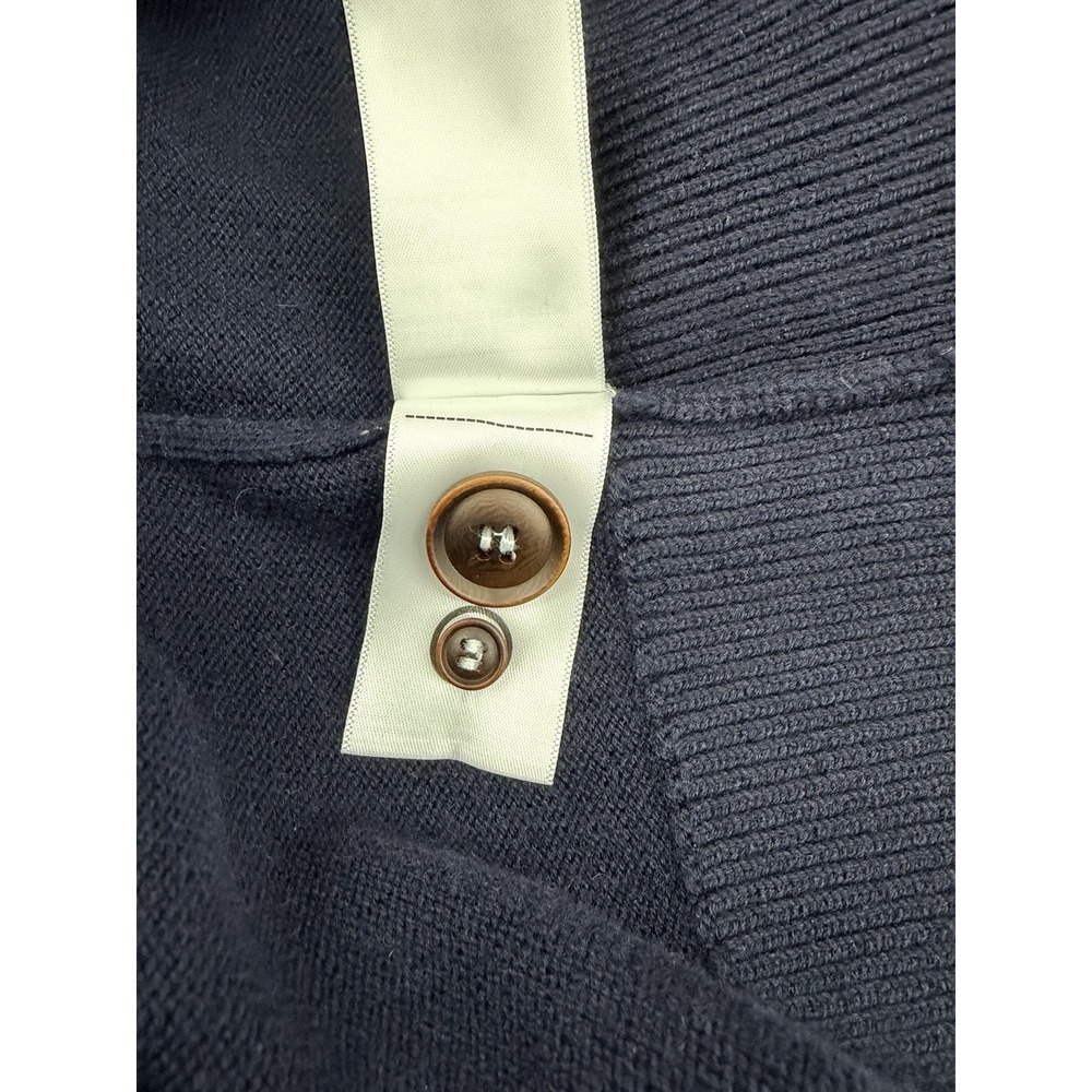 Untuckit Costa Merino Wool Cardigan Men's XL Navy Shawl Collar Sweater - Picture 6 of 8